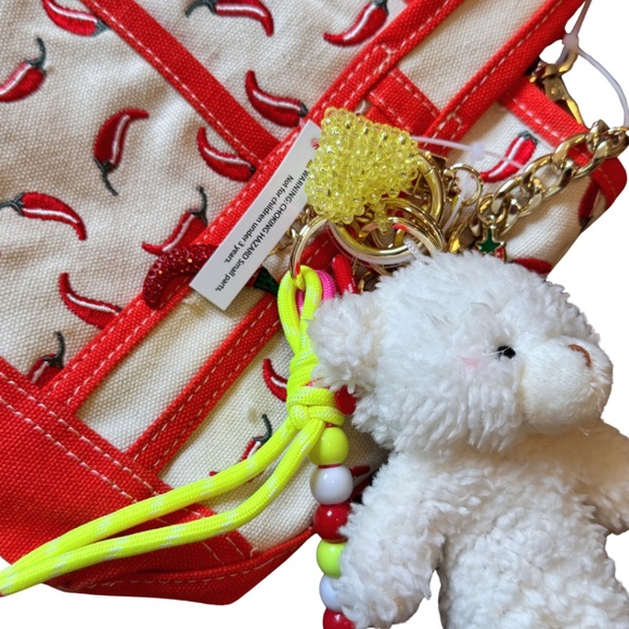 Viral Chili Madden Girl Mini Tote NWT Cross Body Red Canvas Bag